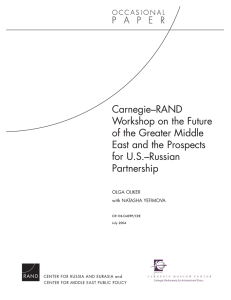 Carnegie–RAND Workshop on the Future of the Greater Middle East and the Prospects