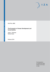 The Economics of Human Development and Social Mobility IZA DP No. 8000