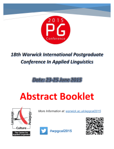 Abstract Booklet  # wpgcal2015