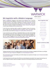 BA in Linguistics with What  is  Linguistics?
