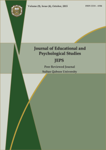 Journal of Educational and Psychological Studies JEPS