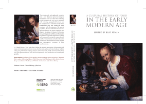 IN THE EARLY A CULTURAL HISTORY OF FOOD