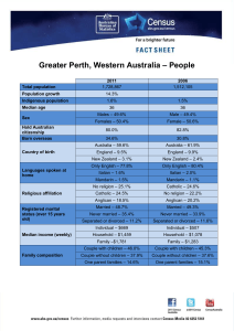 – People Greater Perth, Western Australia