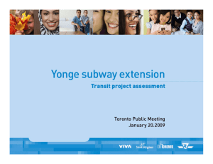 Yonge Subway Extension Transit Project Assessment