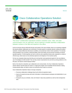 Cisco Collaborative Operations Solution