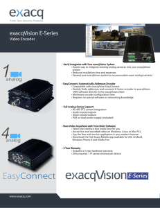 exacqVision E-Series Video Encoder