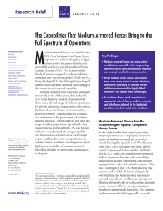 M The Capabilities That Medium-Armored Forces Bring to the Research Brief