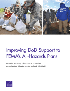 Improving DoD Support to FEMA’s All-Hazards Plans