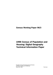 1996 Census of Population and Housing: Digital Geography Technical Information Paper
