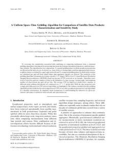 A Uniform Space–Time Gridding Algorithm for Comparison of Satellite Data... Characterization and Sensitivity Study