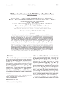 Multilayer Cloud Detection with the MODIS Near-Infrared Water Vapor Absorption Band G W