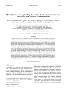 Effect of Cavities on the Optical Properties of Bullet Rosettes:... and Passive Remote Sensing of Ice Cloud Properties