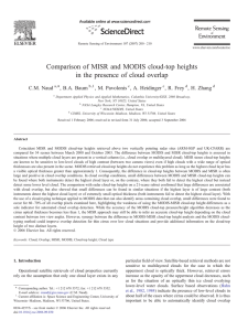 Comparison of MISR and MODIS cloud-top heights C.M. Naud , B.A. Baum