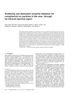 Scattering and absorption property database for far-infrared spectral region