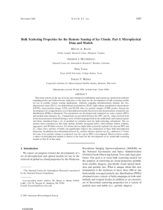 Bulk Scattering Properties for the Remote Sensing of Ice Clouds.... Data and Models