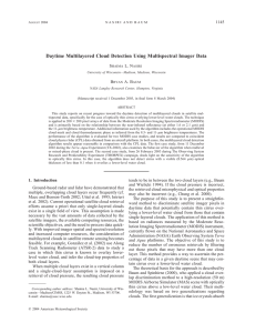 Daytime Multilayered Cloud Detection Using Multispectral Imager Data 1145 S L. N