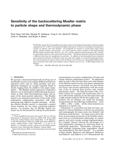 Sensitivity of the backscattering Mueller matrix