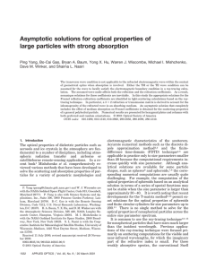 Asymptotic solutions for optical properties of large particles with strong absorption