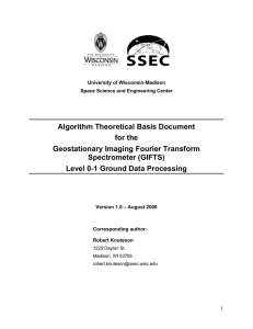 Algorithm Theoretical Basis Document for the Geostationary Imaging Fourier Transform Spectrometer (GIFTS)