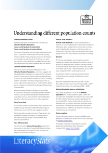 Understanding different population counts