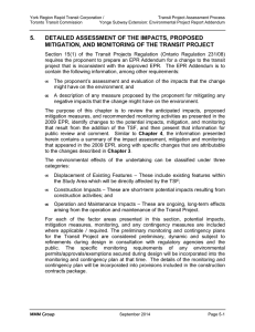 York Region Rapid Transit Corporation / Transit Project Assessment Process