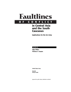 O F   C O N F L I... in Central Asia and the South Caucasus