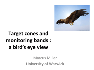 Target zones and monitoring bands : a bird’s eye view Marcus Miller