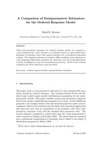 A Comparison of Semiparametric Estimators for the Ordered Response Model