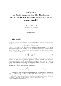 -redprob- A Stata program for the Heckman probit model
