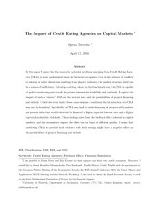 The Impact of Credit Rating Agencies on Capital Markets Spyros Terovitis