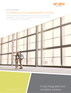 CLEARPASS ACCESS MANAGEMENT SYSTEM