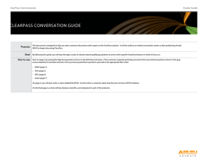 CLEARPASS CONVERSATION GUIDE Aruba Guide ClearPass Conversation