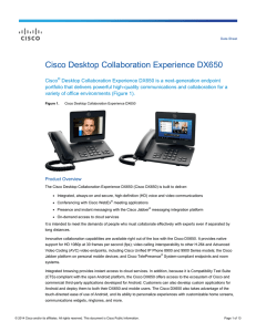 Cisco Desktop Collaboration Experience DX650