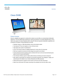 Cisco DX80 Product Overview