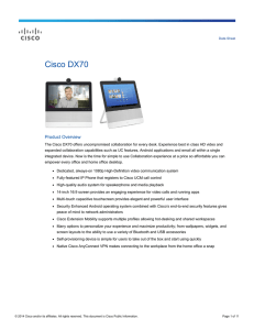 Cisco DX70 Product Overview