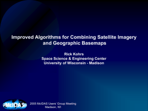 Improved Algorithms for Combining Satellite Imagery and Geographic Basemaps Rick Kohrs