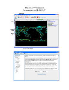 McIDAS-V Workshop Introduction to McIDAS-V