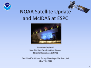 NOAA Satellite Update and McIDAS at ESPC