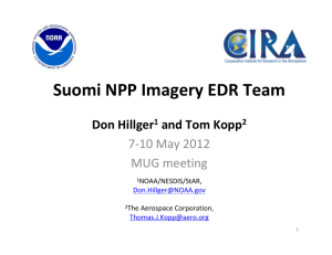 Suomi NPP Imagery EDR Team  Don Hillger