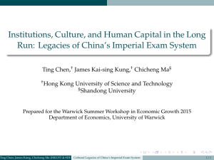 Institutions, Culture, and Human Capital in the Long