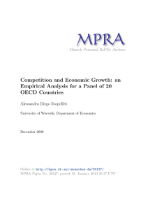 MPRA Competition and Economic Growth: an OECD Countries