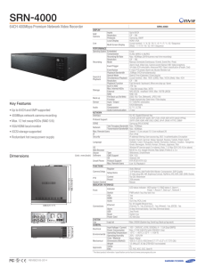 SRN-4000 64CH 400Mbps Premium Network Video Recorder