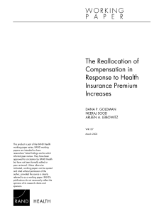 The Reallocation of Compensation in Response to Health
