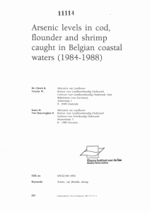 984- 1988) Arsenic  levels  in  cod, and  shrimp flounder