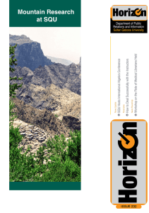 Mountain Research at SQU