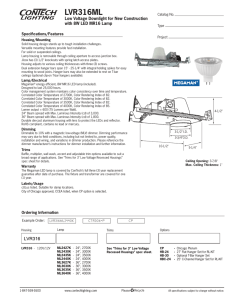 LVR316ML Low Voltage Downlight for New Construction with 8W LED MR16 Lamp