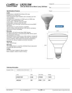 LR2515W 15W LED BR30 Dim-to-Warm Lamp, E26 Base