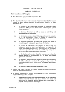 UNIVERSITY COLLEGE LONDON AMENDED STATUTE (18)