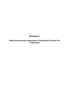 APPENDIX C Draft Environmental Assessment Coordination Process For Proponents