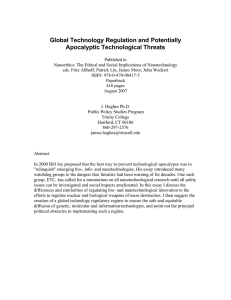 Global Technology Regulation and Potentially Apocalyptic Technological Threats